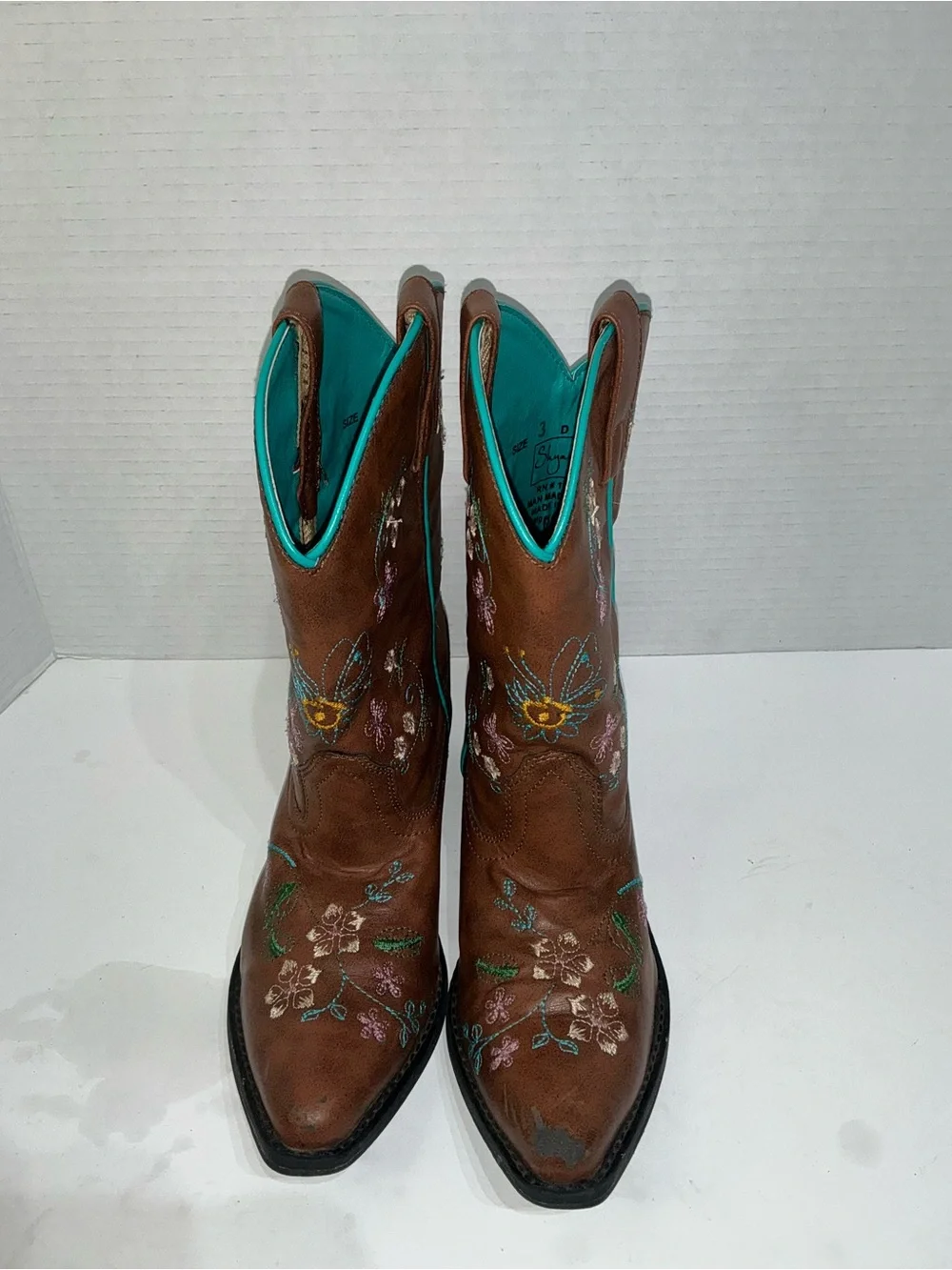 Girls 3Y Shyanne Floral Embroidered Western Cowboy Boots Boho Chic Festival